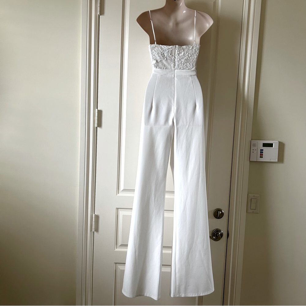 BLACK HALO Evening White Salem Sleeveless Cowl Neck Formal Jumpsuit Size… - Picture 8 of 11